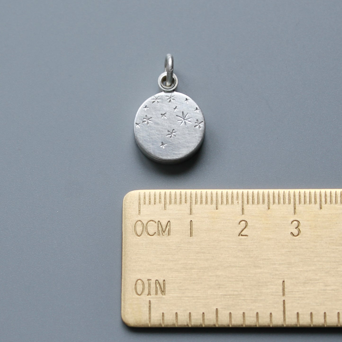 romantisches Sterne Medaillon für ein kleines Foto aus Sterling Silber