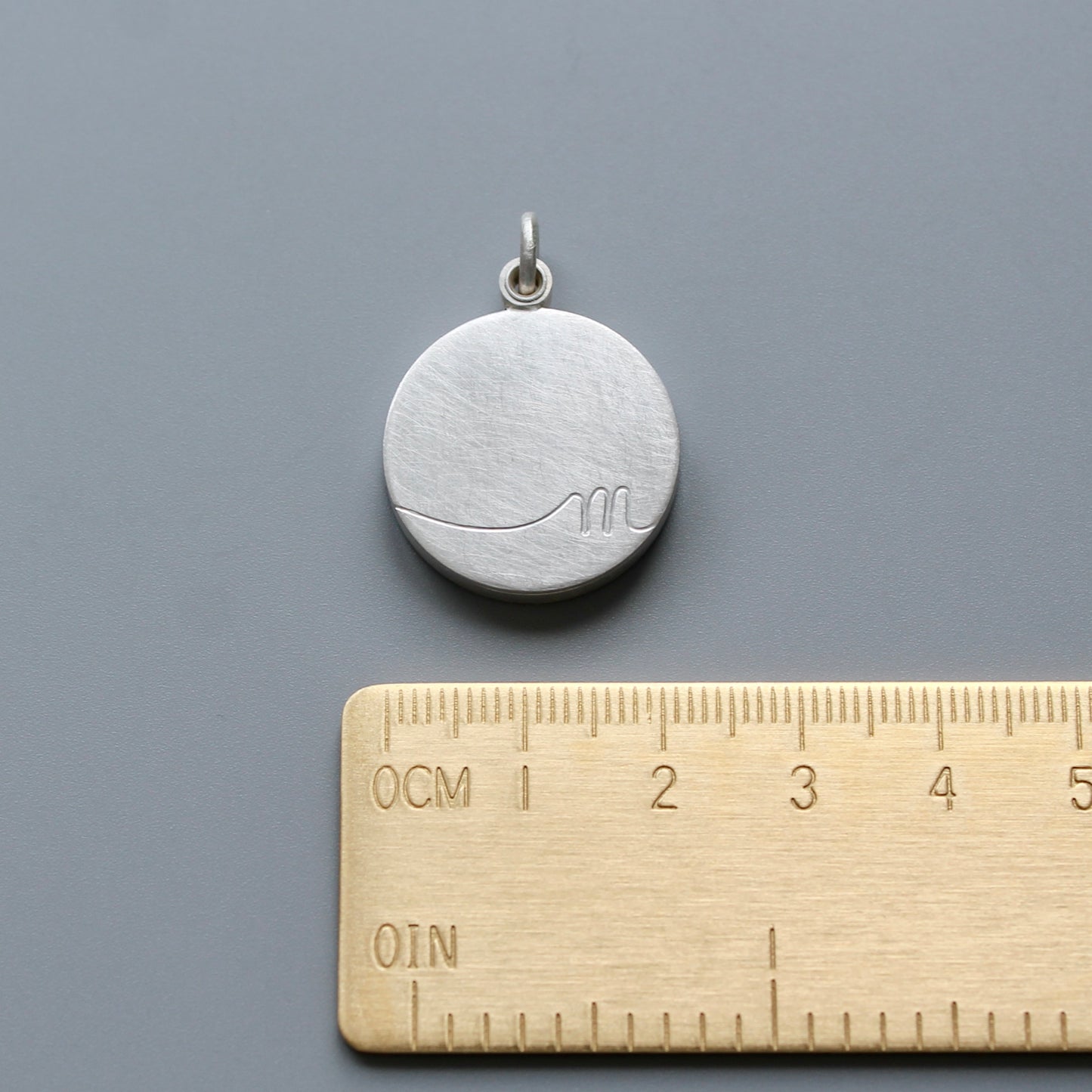 unique monogram locket for one photo in sterling silver