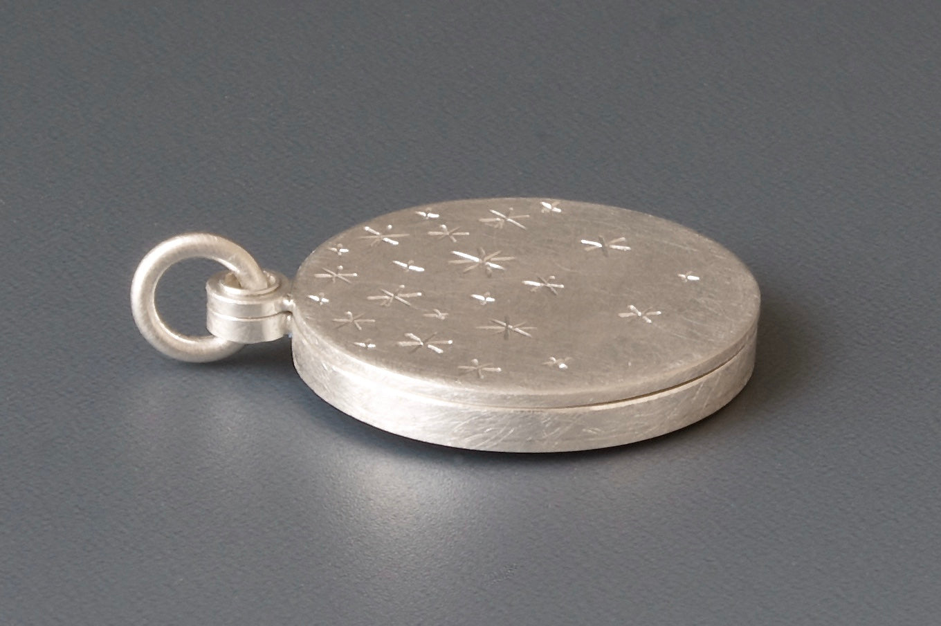 romantisches Medaillon aus Sterling Silber mit Sternennacht