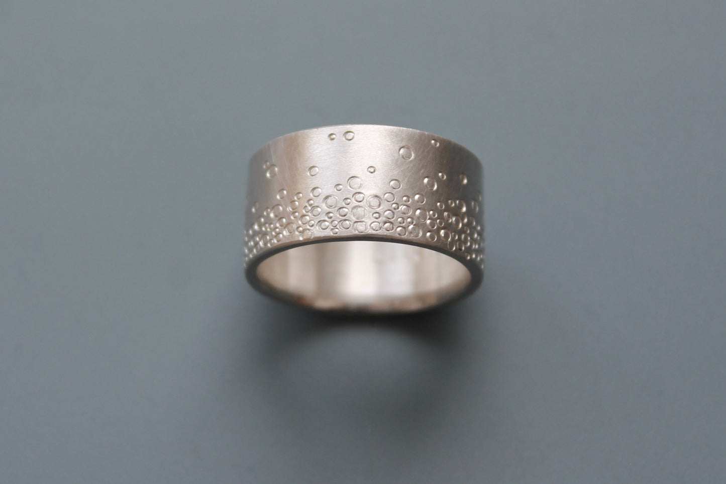 unisex Bandring aus Sterling Silber mit Luftblasen