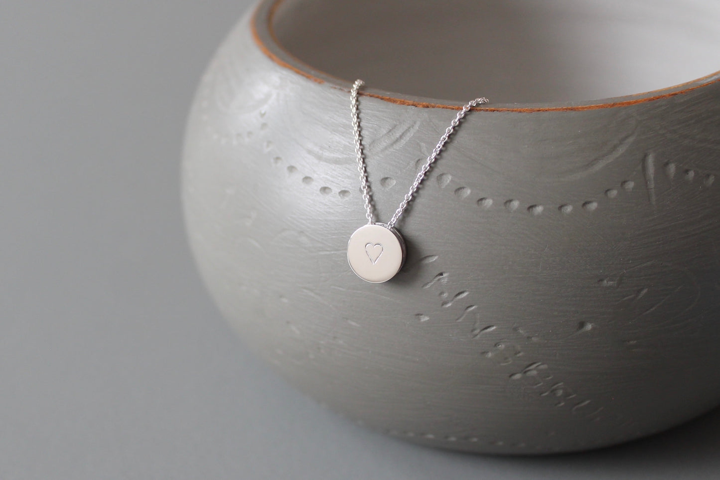 romantische Herzkette aus Sterling Silber