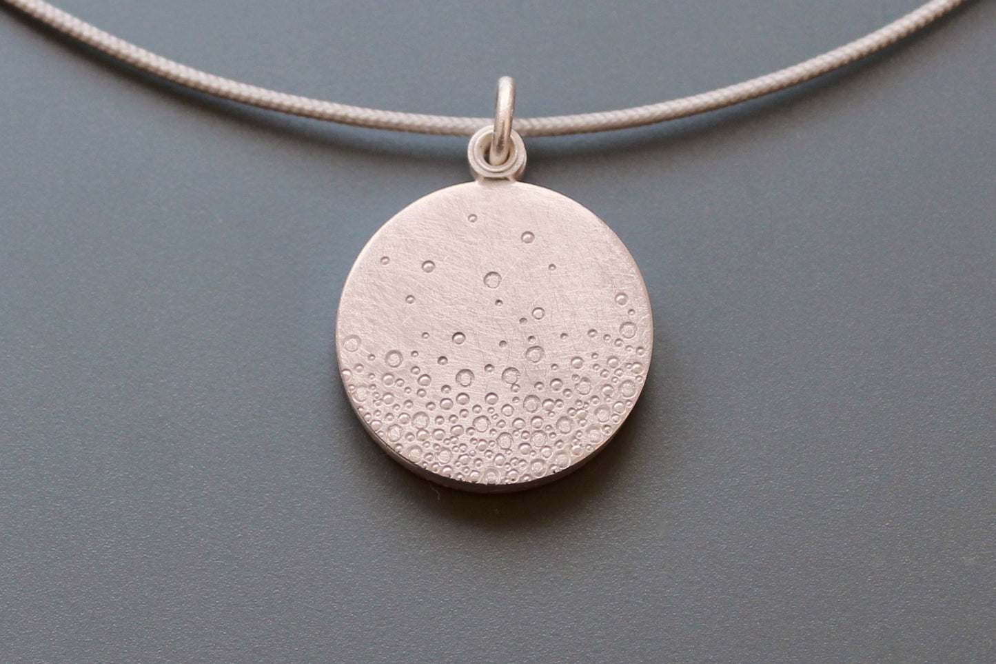 modern Photo locket handmade locket in sterling silver bubbles