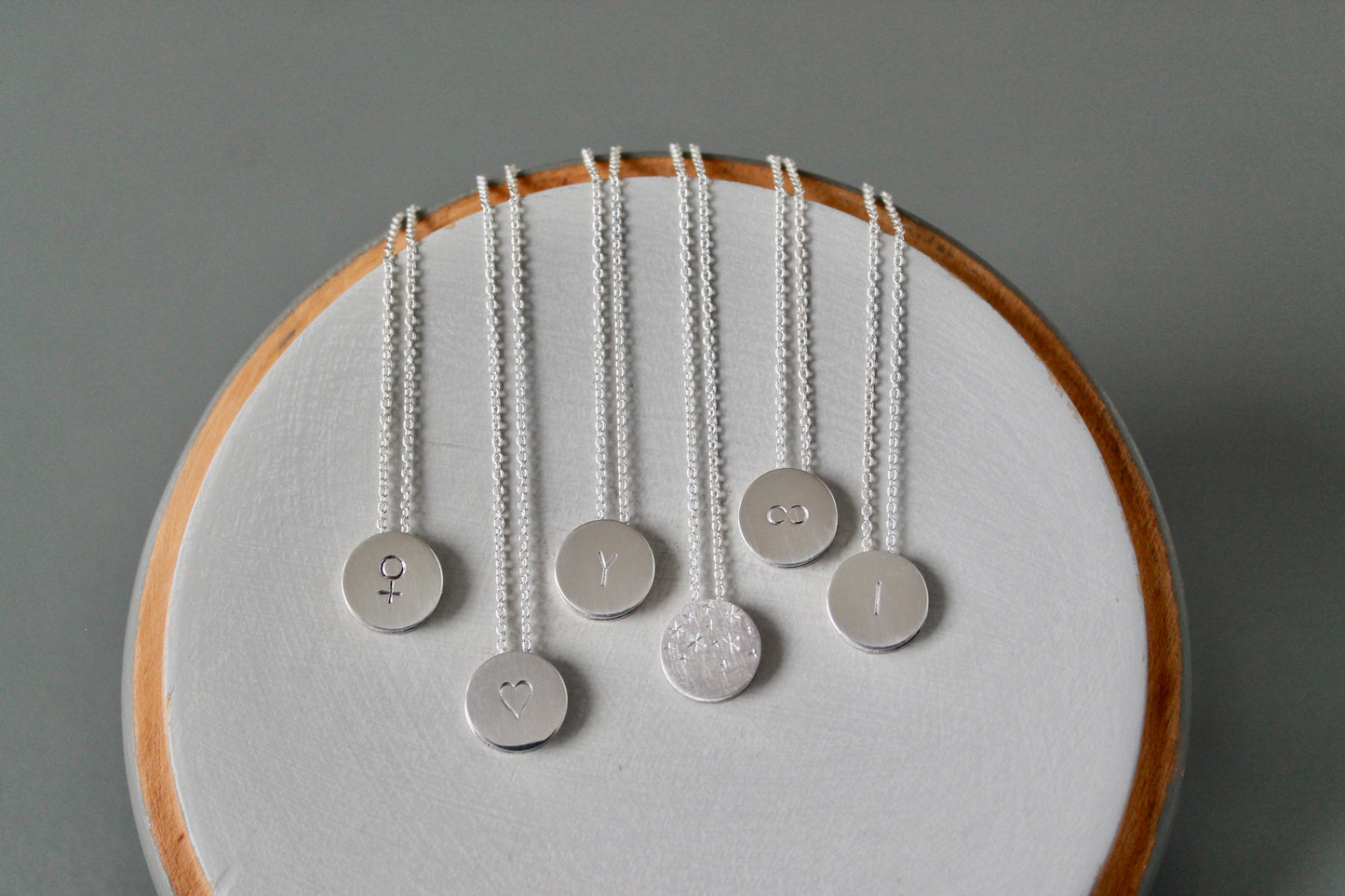 minimalist heart pendant necklace in sterling silver