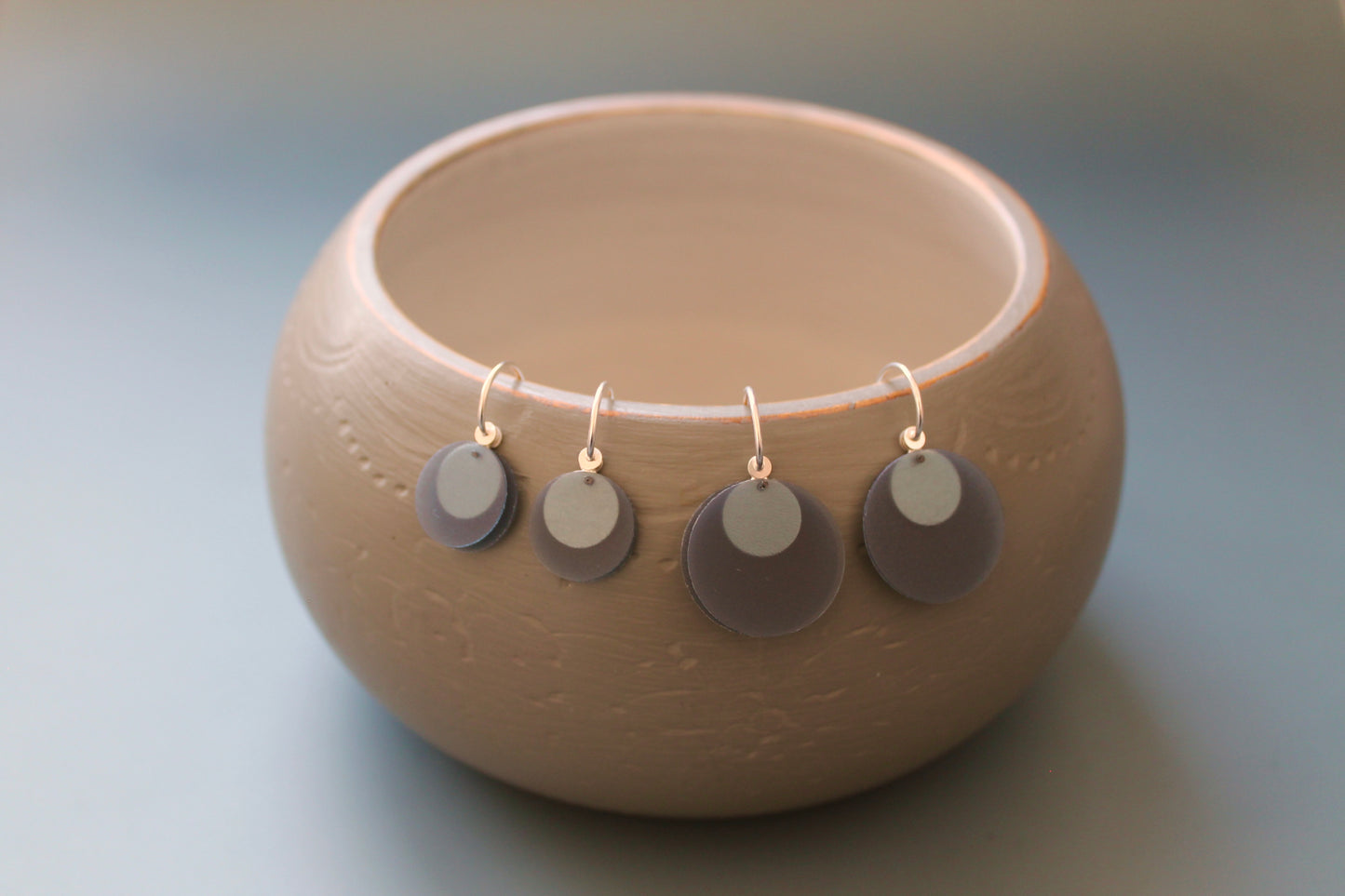 leuchtende Ohrhänger Sterling Silber Kunststoff Orange