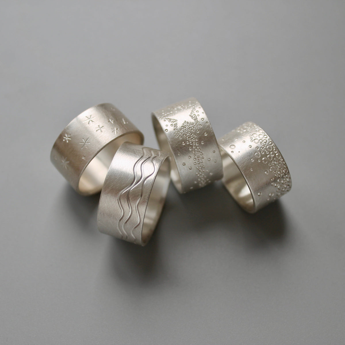 Breiter Sternen Ring Sterlingsilber – Minimalistischer Partnerring