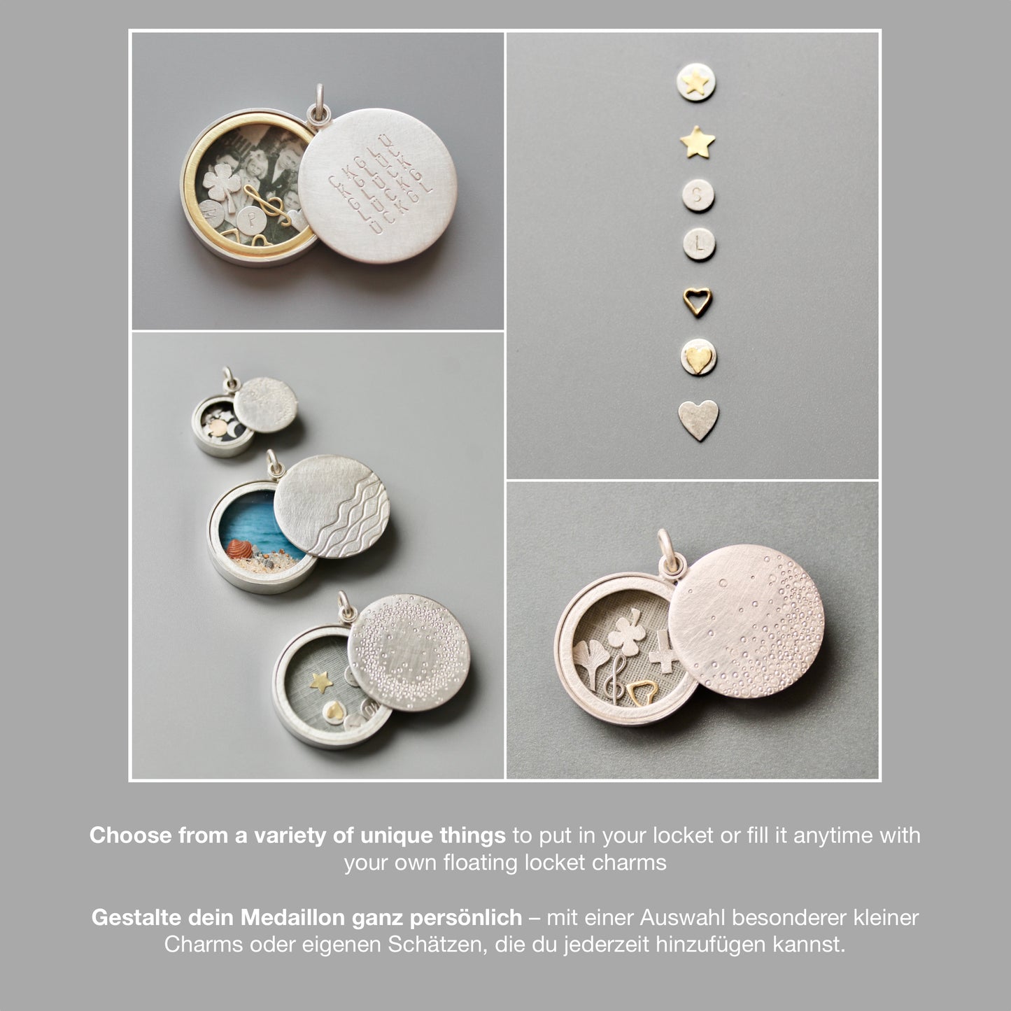 rose gold anchor locket to customise 18ct rose gold