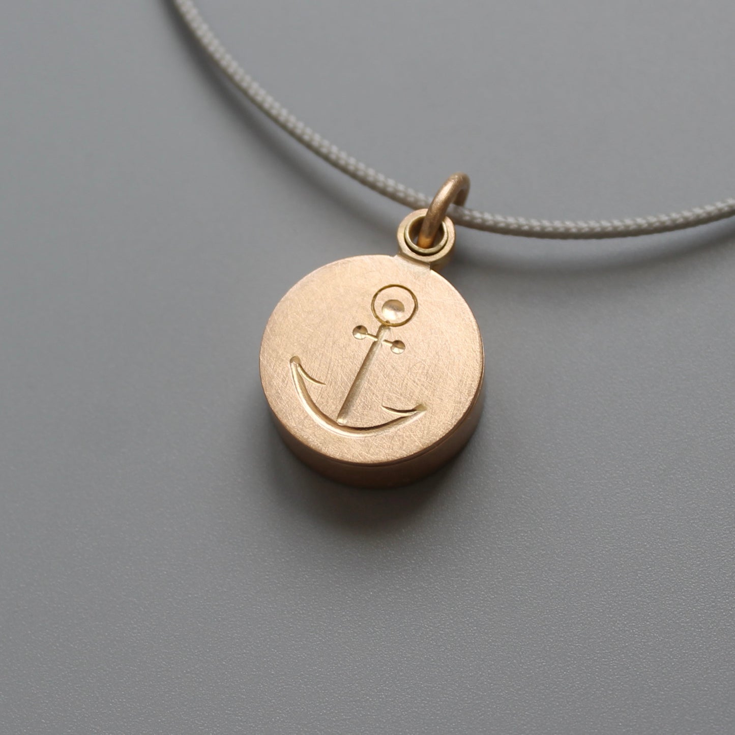 rose gold anchor locket to customise 18ct rose gold