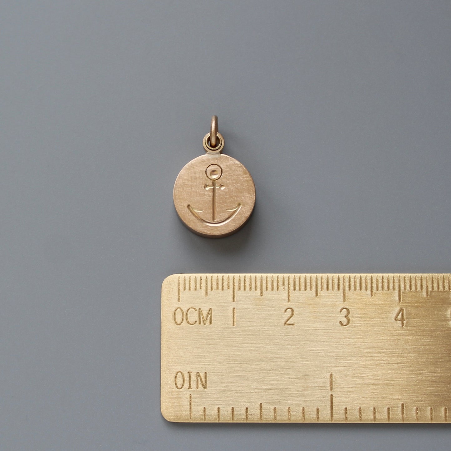 rose gold anchor locket to customise 18ct rose gold