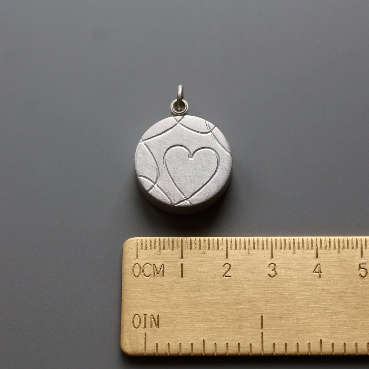 romantic picture locket with elegant heart design handmade in sterling silver