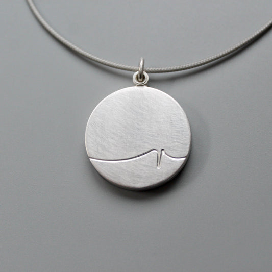custom initial locket for one large picture in sterling silver