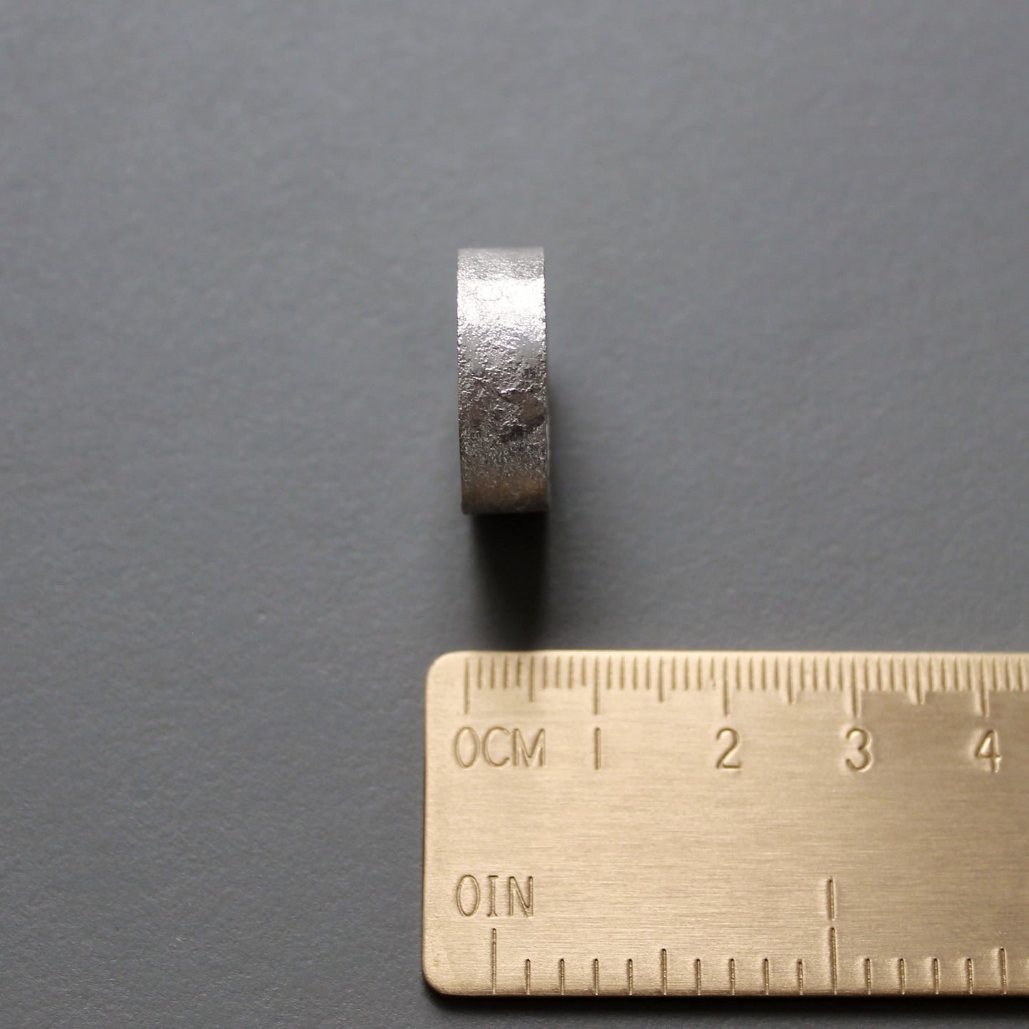 solid sterling silver unisex moon texture ring