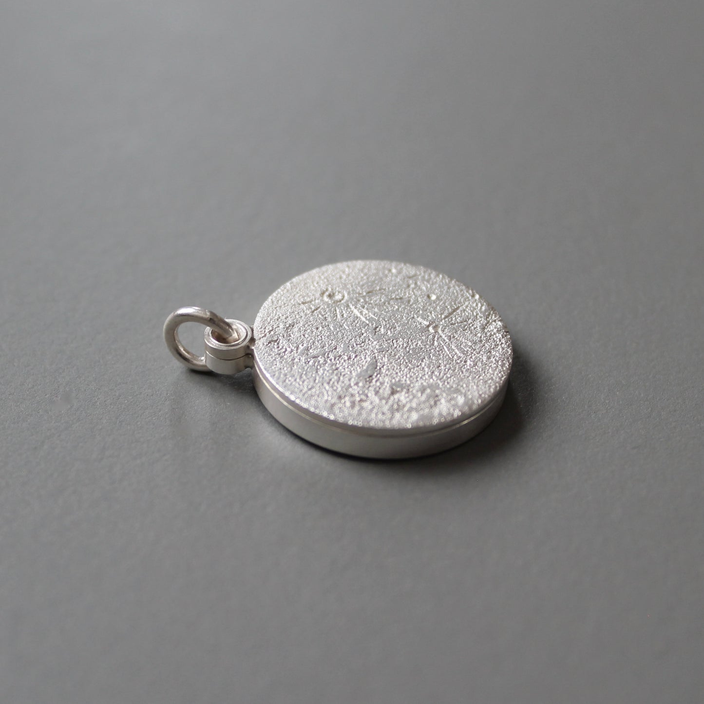 solid sterling silver lunar locket for photo