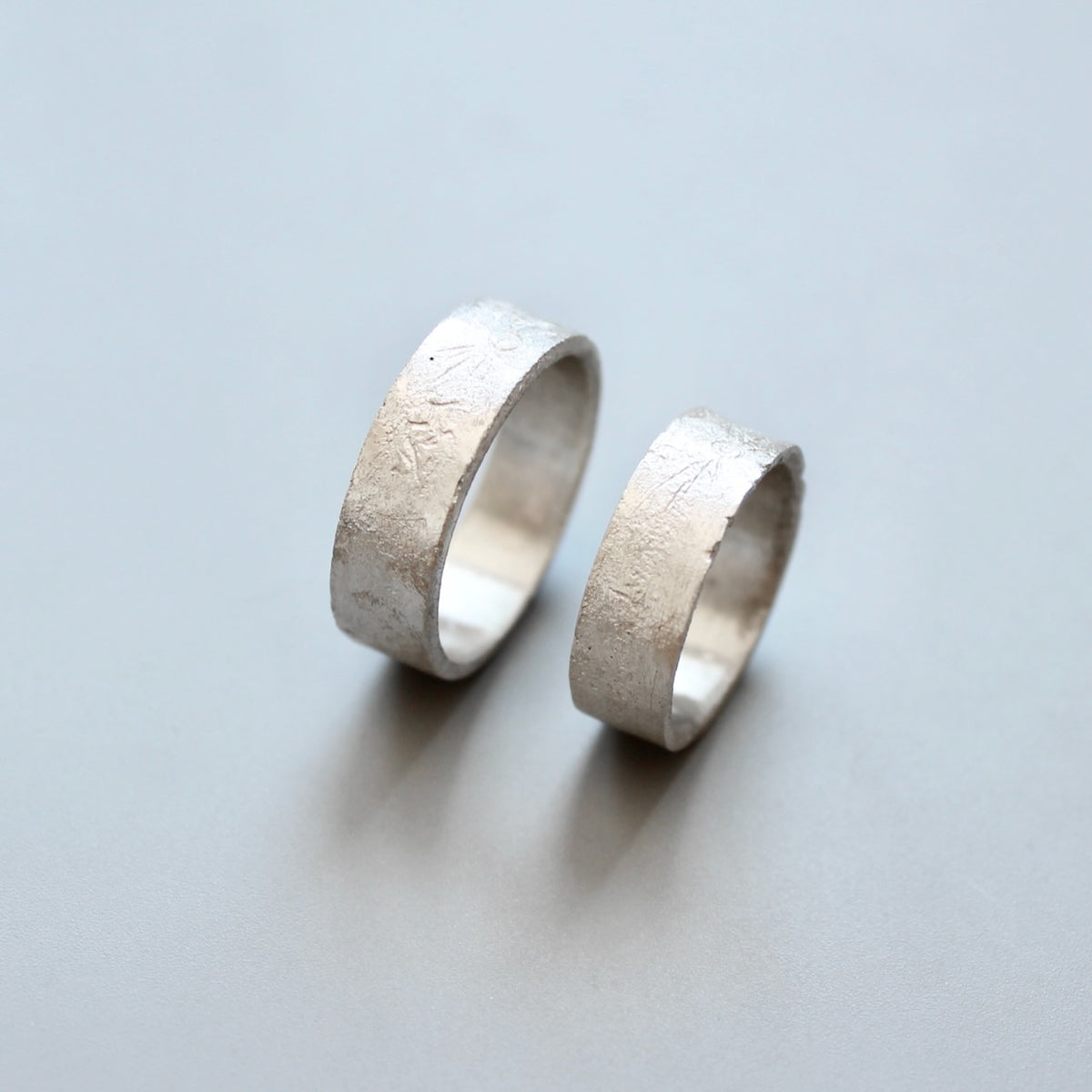 Sterling Silber unisex Mond-Struktur Ring
