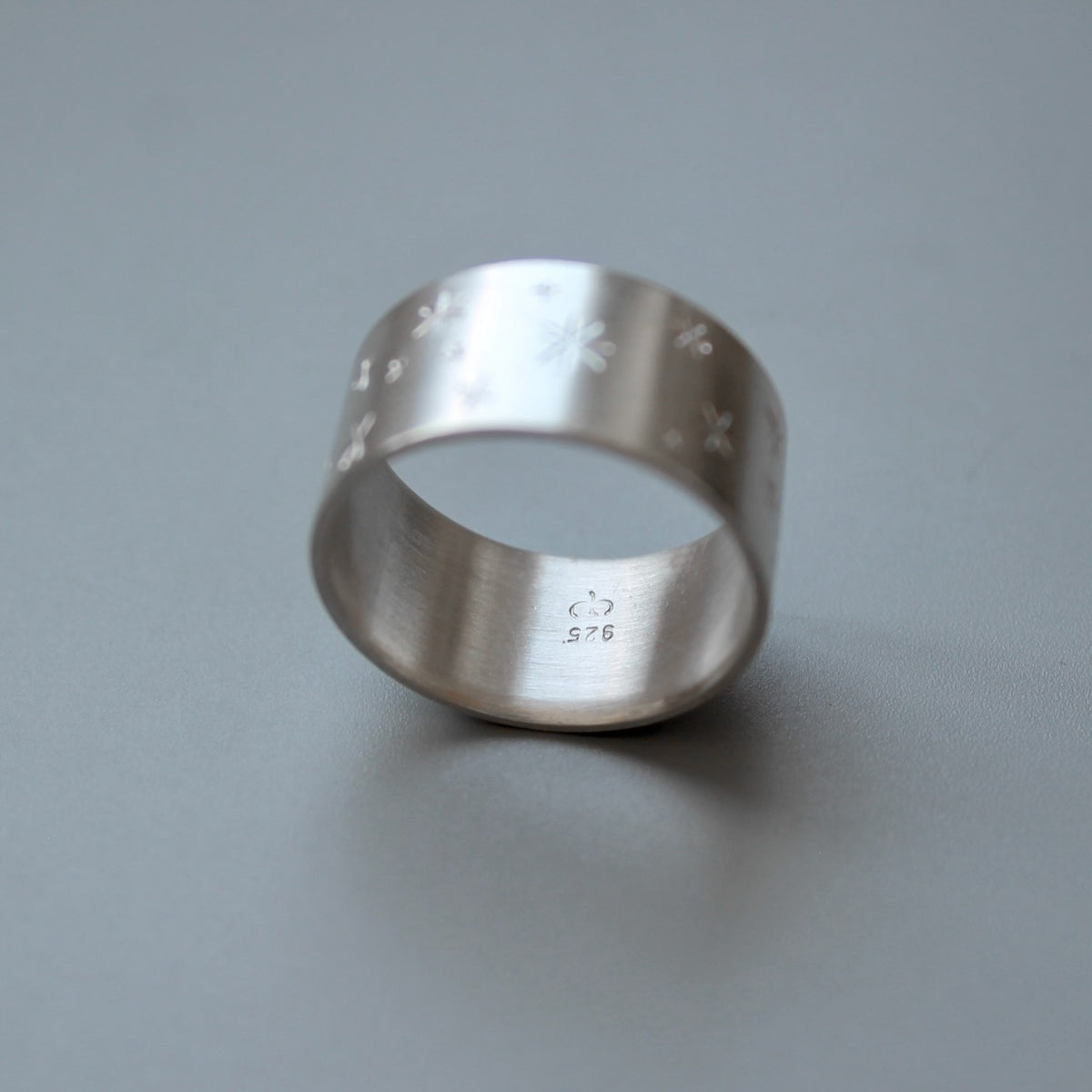 Breiter Sternen Ring Sterlingsilber – Minimalistischer Partnerring