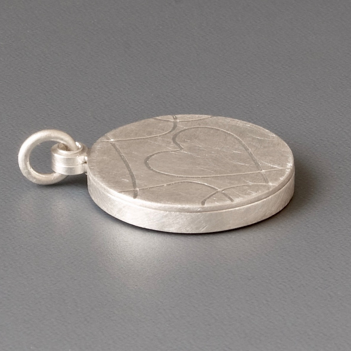 modern love locket for one picture in sterling silver with elegant heart design