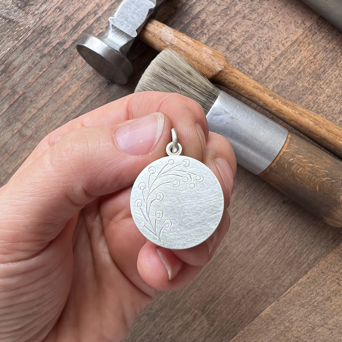 elegant two picture locket sterling silver with twig design