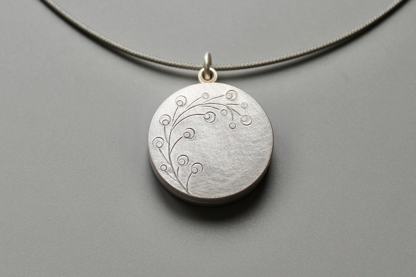 romantic two picture locket sterling silver with twig design