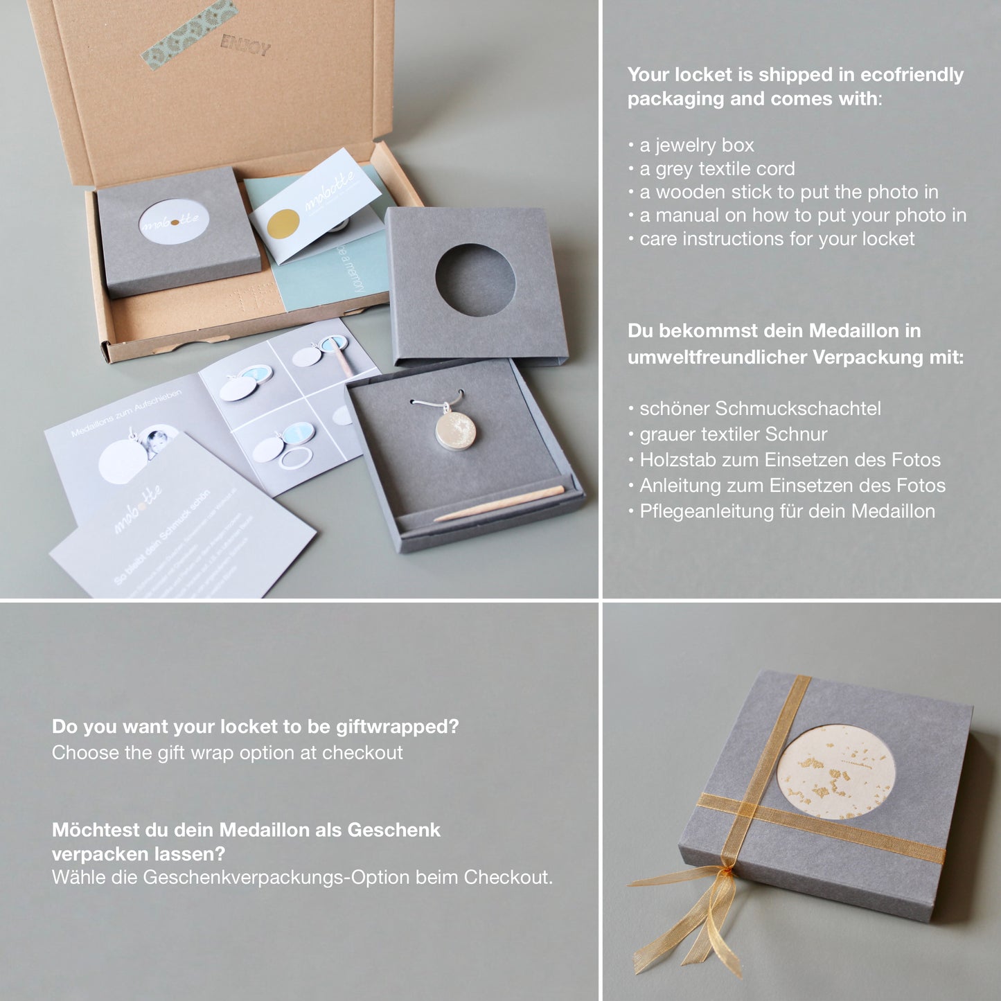Giftwrap for your locket, ready-to-gift presentation