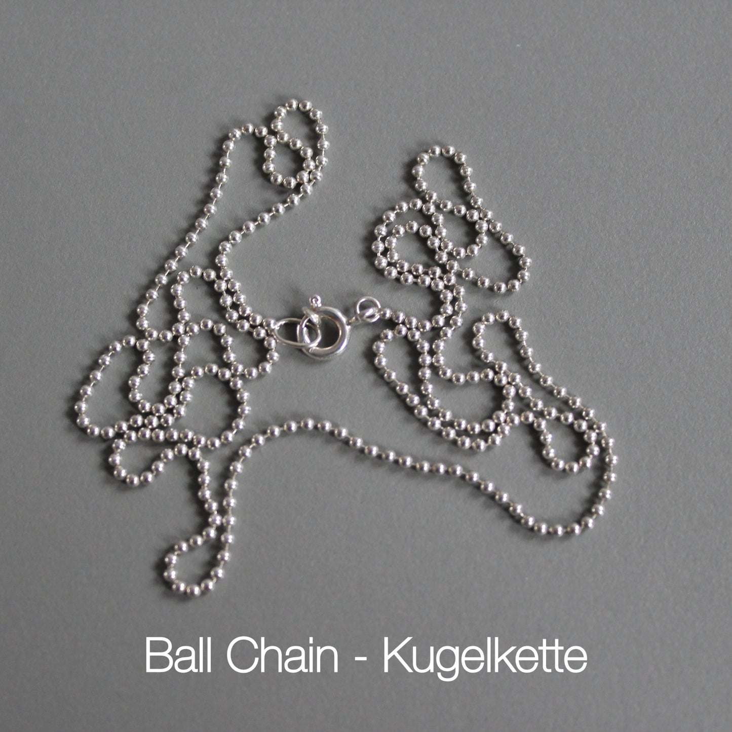 moderne Kugelkette 1,5mm Sterling Silber