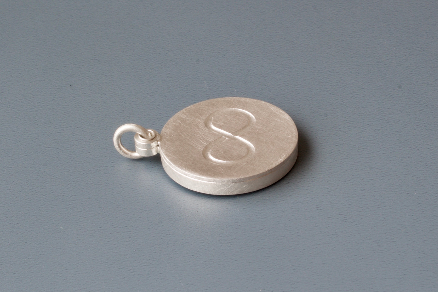 minimalist infinity locket for one picture in sterling silver