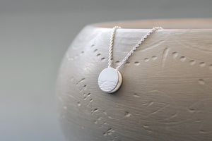 maritime necklace with waves pendant in sterling silver