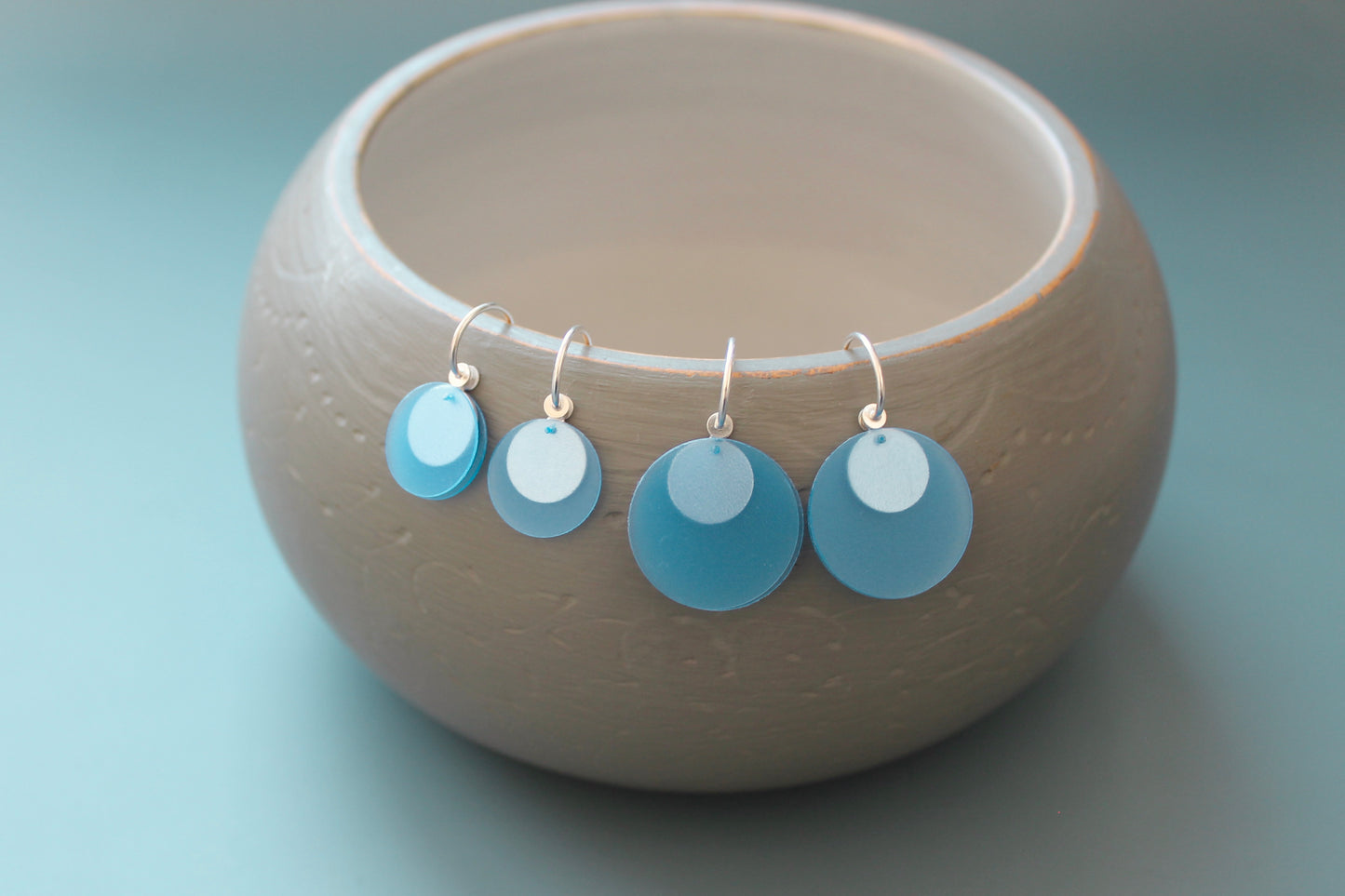 teal earrings in sterling silver dangle earrings