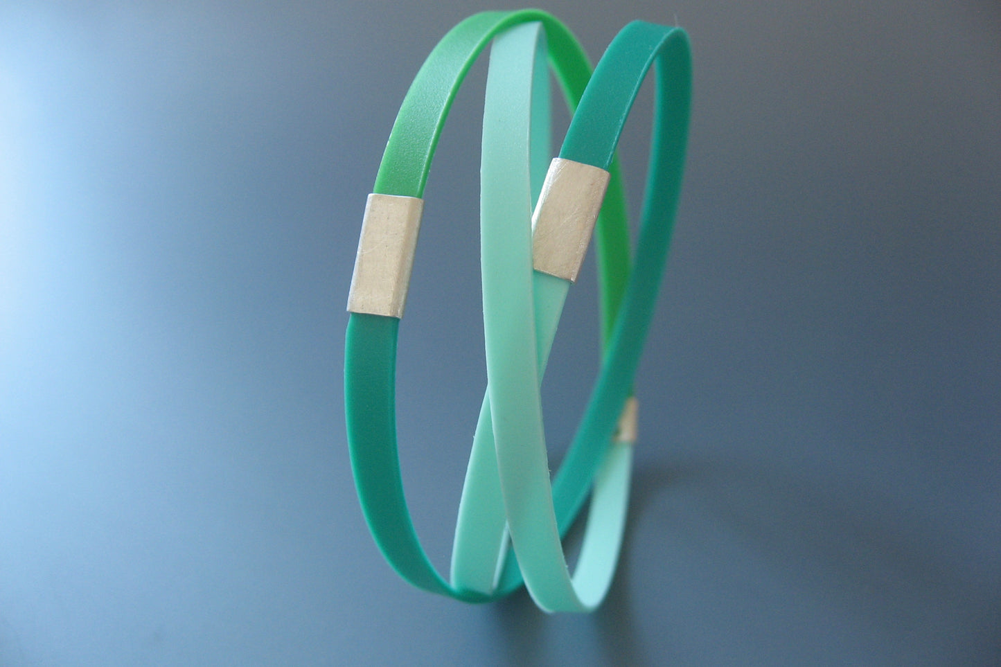 ultralight green bracelet sterling silver and polypropylen