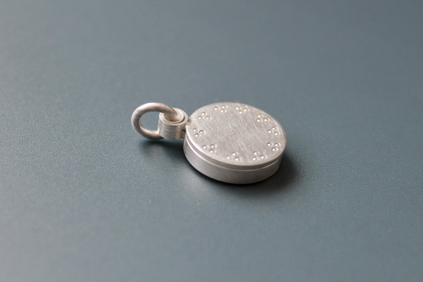 tiny mabotte locket for one photo in sterling silver