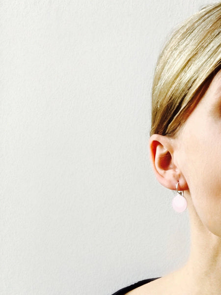 light pink earrings in sterling silver dangle earrings