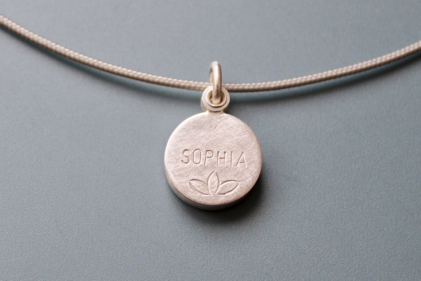 custom made photo locket with your name in sterling silver